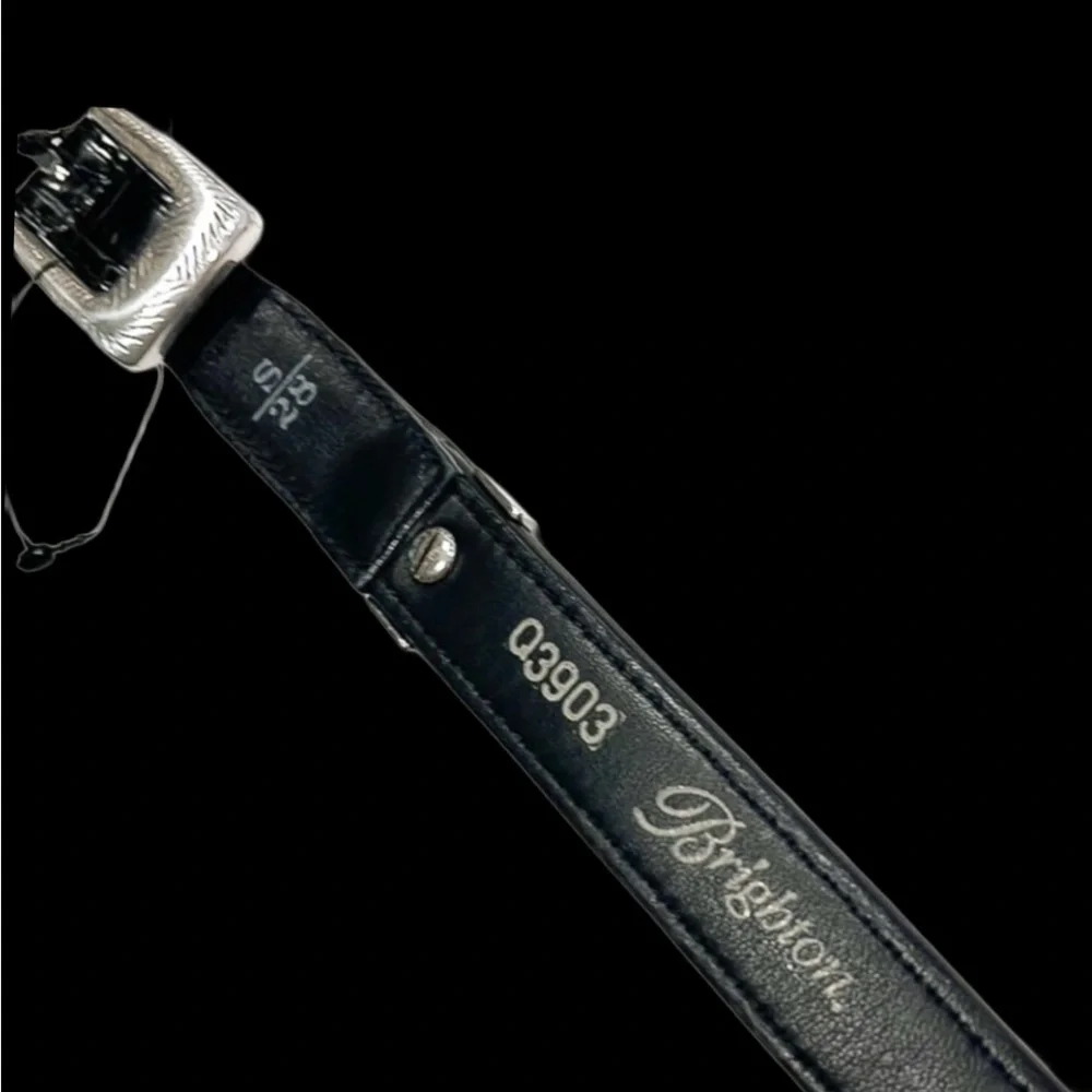 BRIGHTON Leather & Calf Hair Multi-Animal Print Belt with Silver Buckle Size Sm